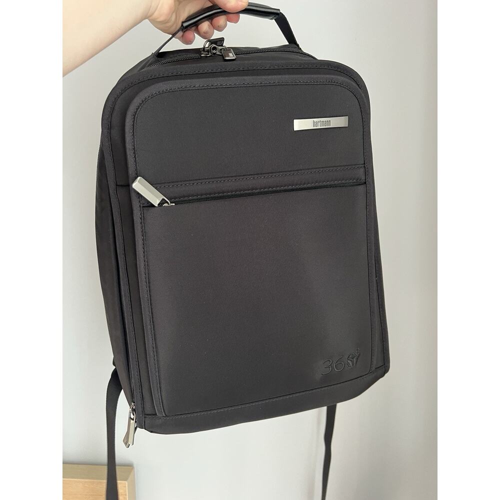 Hartmann Metropolitan Slim Backpack Black Nylon Travel Laptop Delta Edition NWOT